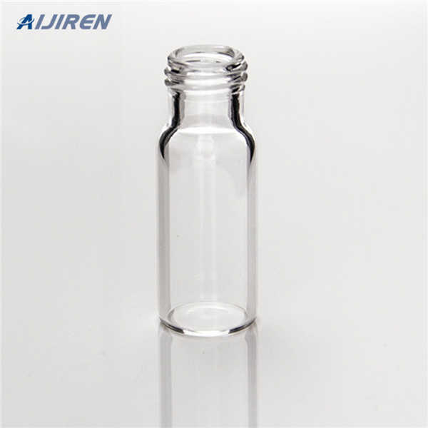 Sterile glass vial with rubber septum